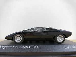 ■ PMA MINICHAMPSミニチャンプス 1/43 Lamborghini Countach LP400 ブラック ランボルギーニ・カウンタック モデルミニカー