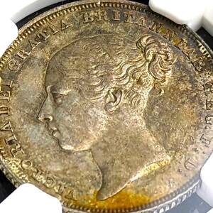 貴重な1st シリング銀貨！★即位初年号 1838年 イギリス NGC MS61 ヴィクトリア WW刻印 アンティークコイン 現物 投資 資産 ビクトリア