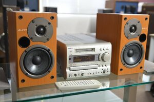 ONKYO オンキヨー　FR-V77　CD/MDチューナーアンプ　(本体FR-V77と、リモコン、スピーカーD-V77のセット）　（305）