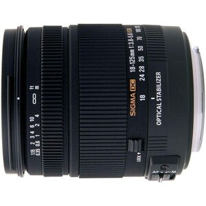 中古 １年保証 美品 SIGMA 18-125mm F3.8-5.6 DC OS HSM (ニコンF用)