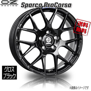 OZレーシング OZ Sparco ProCorsa グロスブラック 17インチ 5H112 7.5J+48 4本 73 業販4本購入で送料無料