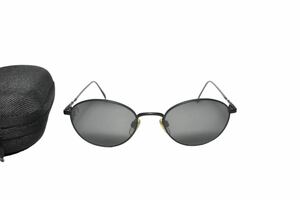 VINTAGEイタリア製【EMPORIO ARMANI/エンポリオアルマーニ】069 フルリム ラウンド型 ボストン サングラス 黒ブラック ヴィンテージ眼鏡