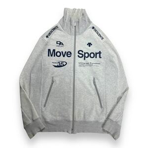 DESCENTE デサント Move Sport トラックジャケット ジャージ スウェットジャケット フルジップ スポーツウェア コットン グレー L