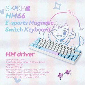 Sikakeyb Castle HM66 ゲーミングキーボード ラピッドトリガー US配列 有線 Keyboard