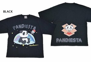 PANDA or CAT？ BIG Tee◆PANDIESTA JAPAN ブラックMサイズ 554108 パンディエスタジャパン パンダ ゆったりめ オーバーサイズ