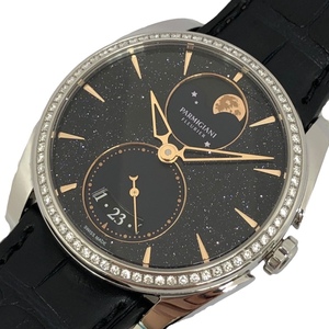 アザーブランド other brand PARMIGIANI FLEURIER トンダ メトロポリタン セレーヌ PFC283 ネイビー SS/革ベルト 腕時計 レディース 中古