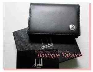 【ダンヒル dunhill】レザー ★コインケース マットな黒色 ADマーク 【未使用品・中古】 /mE074