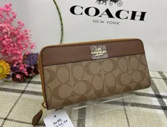 COACH 財布 コーチ 長財布 シグネチャー アコーディオン ウォレット プレゼント 贈り物 ギフト ラウンドファスナー ロング ジップ ファッション レディース 新品 未使用 F76873 016C