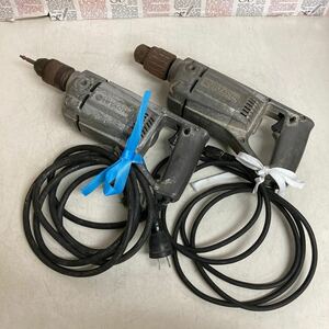 L404 HITACHI/日立 電気ドリル 詳細不明 2点まとめて/電動工具 振動ドリル/通電OK ジャンク品