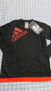 ＠137☆未使用・保管品☆adidas☆climalite☆さらさら長袖Tシャツ　黒140