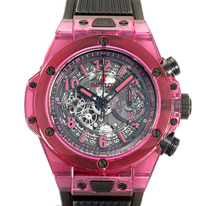 ウブロ HUBLOT ビッグバン ウニコ レッドサファイア 世界限定250本 411.JR.4901.RT ブラック文字盤 中古 腕時計 メンズ