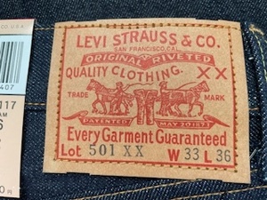 LEVIS　５５５０１-０１１７　バナー付き箱入り　リジッド　日本製　W３３L３６　タグ付き　未使用品　デッドストック　リーバイス　LVC