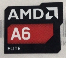 ■新品・未使用 ■10枚セット 【AMD A6 ELITE】エンブレムシール【20*16㎜】送料無料・追跡サービス付き☆P224