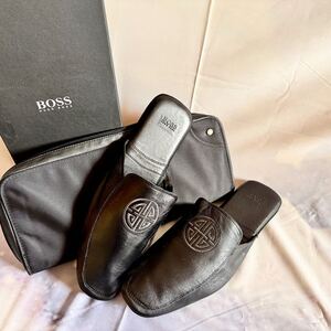 BOSS トラベルスリッパ LEATHER SANDALS EU42 携行ケース付属 大谷翔平