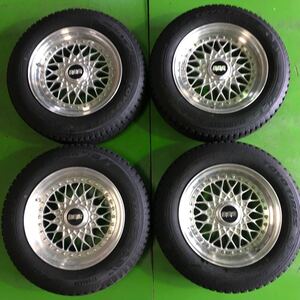 NT701 中古 BBS純正 RS038 ホイール 15×7J +25 PCD 114.3 トーヨー 2021年 スタッドレスタイヤ 195/65R15 【ノア/セレナ/ヴォクシー】