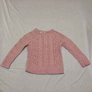 ★ＧＡＰ KIDS / ギャップ キッズ　ケーブルニット長袖セーター　＜XS（110cm）＞　ピンク