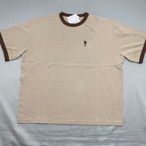 【送料無料】【新品】US.POLO.ASSN レディース半袖Tシャツ（コットン100％ ゆったりタイプ）フリー(Ｍ～L)　ベージュ＊ブラウン★592