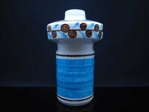 Rorstrand/ロールストランド フラワーベース ベース 花瓶 Light Blue 木の実柄 水色 MS H21.0cm 手描き Handmalad