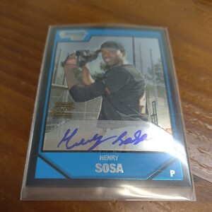 2007 bowmanchrome 1stbowman henry sosa autograph