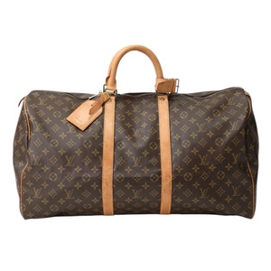 ルイヴィトン ボストンバッグ M41424 キーポル55 モノグラム 旅行カバン LOUIS VUITTON ブラウン ユニセックス 中古