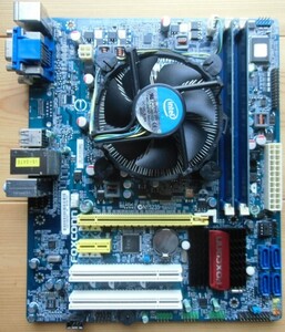 Win10確認済 LGA1155 Micro-ATXマザボ(Foxconn H61MX V2.0)/CPU(G1610)/メモリ(4GB)/銅芯CPUクーラセット(Win10HOMEデジタル認証済)