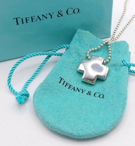 【SR-538】 TIFFANY & Co. ティファニー ローマンクロス ネックレス ペンダント 925 ポールチェーン シルバー アクセサリー