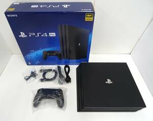 25Mdd【中古】PS4 Pro CUH-7200B 1TB Jet Black Ver.11.52 初期化、クリーニング済み