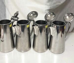 BIG SALE★★おすすめ★★ YUKIWA SUS 304 STAINLESS USED POTS 大坊 コーヒー金具 燕三条 小口ドリップポット飲食店 4点セット中古です。