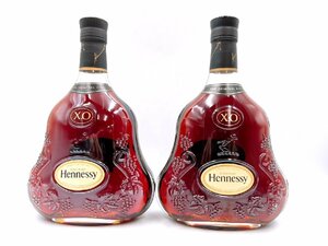 【未開栓２本】HENNESSY ヘネシー XO クリア 黒キャップ COGNAC BRANDY 40% 700ml ×2本【AS035】