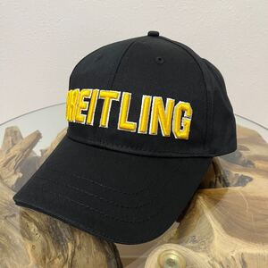 BREITLING ブライトリング 帽子 キャップ帽 CAP キャップ ロゴ 非売品 ノベルティ ベースボールキャップ イエロー 黄色 ブラック