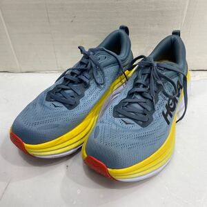 【HOKA ONE ONE ホカオネオネ】112302 BONDI 8 ローカットスニーカー 28.0cm グレー 合成繊維 2412oki h