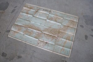 古紙 明治41年「大日本交通明細地図」113.5×79cm 大判 台湾 朝鮮 樺太 竹島表記あり 日本現勢図 大阪毎日新聞 古地図 戦前 歴史郷土資料