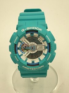 CASIO◆クォーツ腕時計・G-SHOCK/デジアナ/ラバー/BLU/BLU/SS