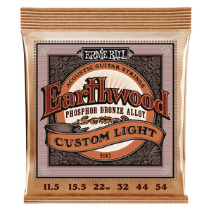 アーニーボール ERNIE BALL 2145 EARTHWOOD CUSTOM LIGHT 115-54 PHOSPHOR BRONZE アコースティックギター弦×3セット