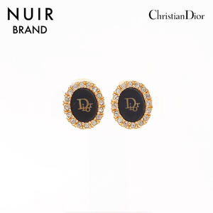 クリスチャンディオール Christian Dior ピアス ロゴ ゴールド ブラック