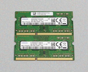 ☆SAMSUNG　メモリー 4GB×２枚/PC3L-12800S[439]