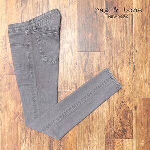 rag＆bone/29インチ/スキニー デニムパンツ M1224M007 ストレッチ◎ ウォッシュ加工 アメリカ製 新品/グレー/jc195/