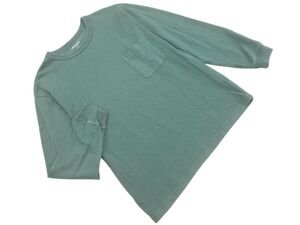 green label relaxing グリーンレーベルリラクシング ユナイテッドアローズ ポケット 長袖 Tシャツ sizeL/緑 ■◇ ☆ egb6 メンズ