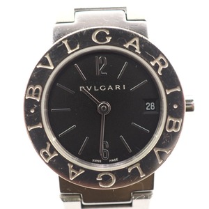 BVLGARI/ブルガリ BB23SS ブルガリブルガリ クオーツ QZ 黒文字盤 腕時計 シルバー レディース ブランド