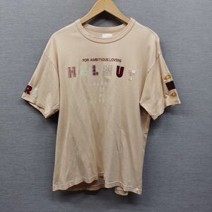 K135 PINKHOUSE KarlHelmut ピンクハウス カールヘルム 半袖 Tシャツ M ピンク ロゴ ワッペン 古着 レトロ DCブランド フォークロア 金子功