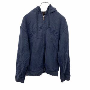 TOMMY HILFIGER ジップアップジャケット Sサイズ トミーヒルフィガー 裏起毛 ネイビー 古着卸 アメリカ仕入 t2202-3897