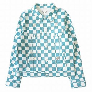 未使用品 21AW ルイヴィトン LOUIS VUITTON ダミエ デニム トラッカー ジャケット ブルゾン 1A9A1W サイズ50 メンズ