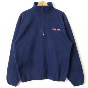 90s NAUTICA COMPETITION ハーフジップ フリース プルオーバー ジャケット(メンズ L〜XL)ネイビー ヴィンテージ ノーティカ