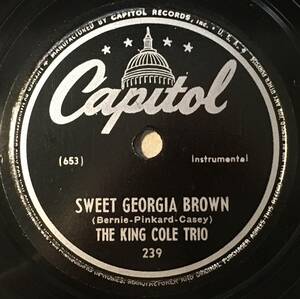 【S】NAT KING COLE TRIO CAPITOL ボーカルなし Sweet Georgia Brown