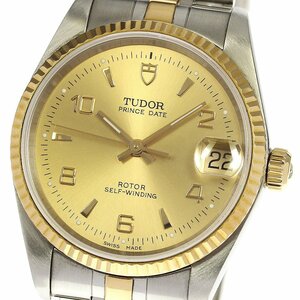 チュードル TUDOR 72033 プリンスデイト YGベゼル Cal.2824-2 自動巻き ボーイズ 美品 _753509【ev20】