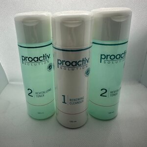 q3258 未使用保管品 proactive プロアクティブ 薬用 リニューイングクレンザー ／リバイタライジングトナー 120ml 化粧水／洗顔料