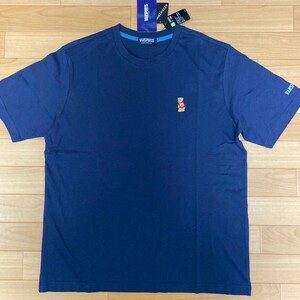 M ヴァンスポーツ VANSPORTS 新品 半袖Tシャツ トップス カットソー 紺 クマ メンズ 紳士 アウトドア スポーツ ゴルフウェア golf 綿100%