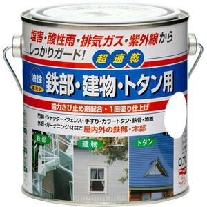 ニッペホームプロダクツ　油性　鉄部・建物・トタン用　0.7L　ホワイト　アウトレット品