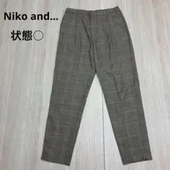 ◆ Niko and… ニコアンド グレンチェック柄 テーパードパンツ