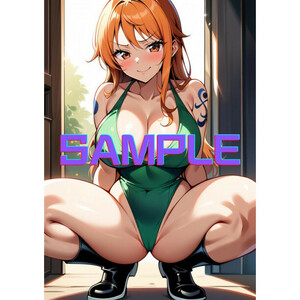 ワンピース ナミ A4 ポスター AI イラスト アニメ 同人 24943698431girl,nami